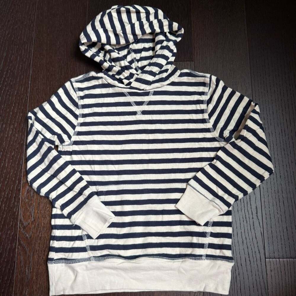 Crewcuts Striped Hooded Pullover Top - Size 6-7